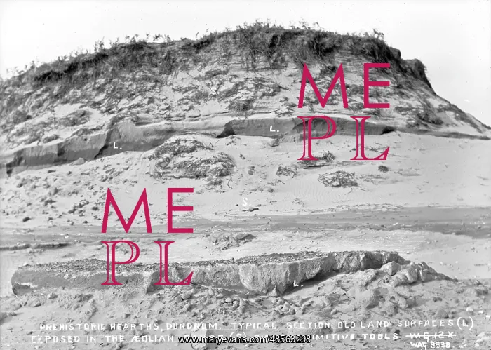 : Prehistoric Hearths, Dundrum, Typical Section, Old Land Surf : Prehistoric Hearths, Dundrum, Typical Section, Old Land Surf