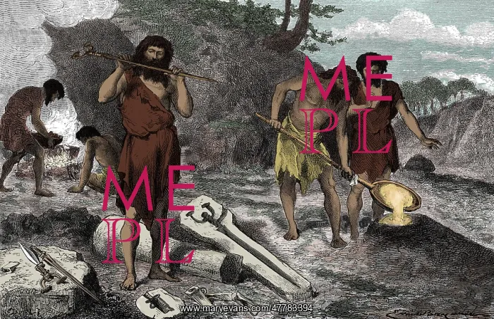 : Prehistoric Man, Bronze Age Smelting : Prehistoric Man, Bronze Age Smelting