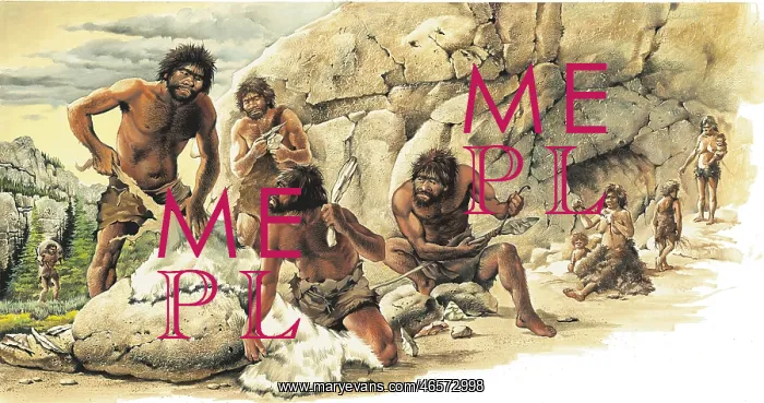 : Prehistory. Paleolithic. Hunters manufacturing weapons : Prehistory. Paleolithic. Hunters manufacturing weapons