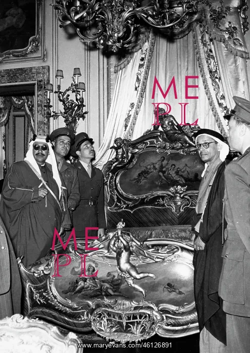 : Premier of Kuwait visiting ex-King Farouk palace : Premier of Kuwait visiting ex-King Farouk palace