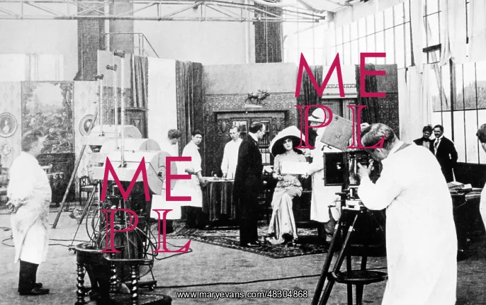 : Preparations for a film shooting, 1920 : Preparations for a film shooting, 1920
