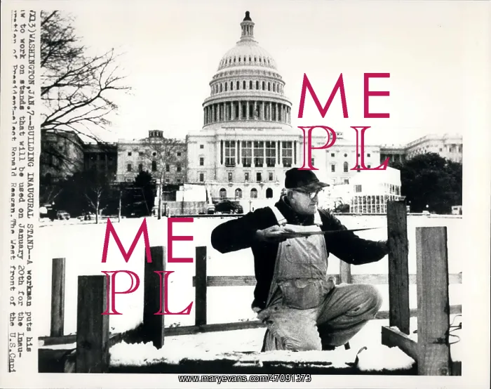 : Preparations for Reagan inauguration, Washington : Preparations for Reagan inauguration, Washington