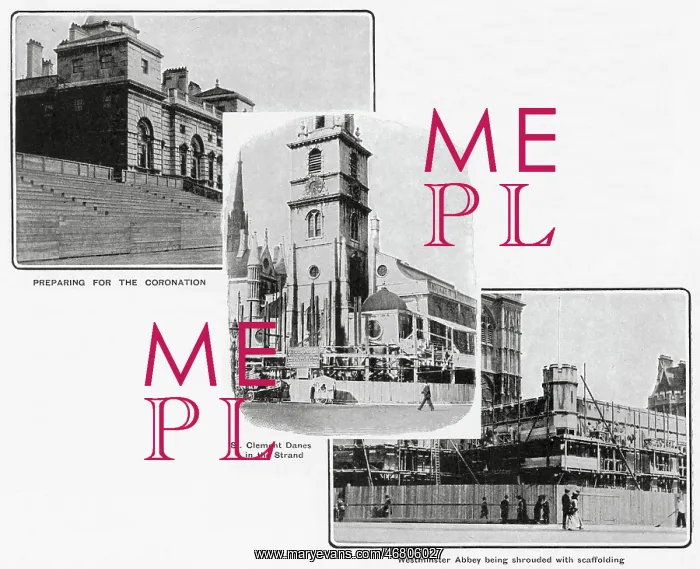 : Preparing for the 1902 coronation - London landmarks : Preparing for the 1902 coronation - London landmarks