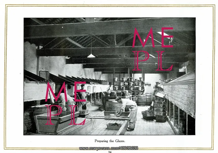 : Preparing glazes, Alfred Meakin : Preparing glazes, Alfred Meakin