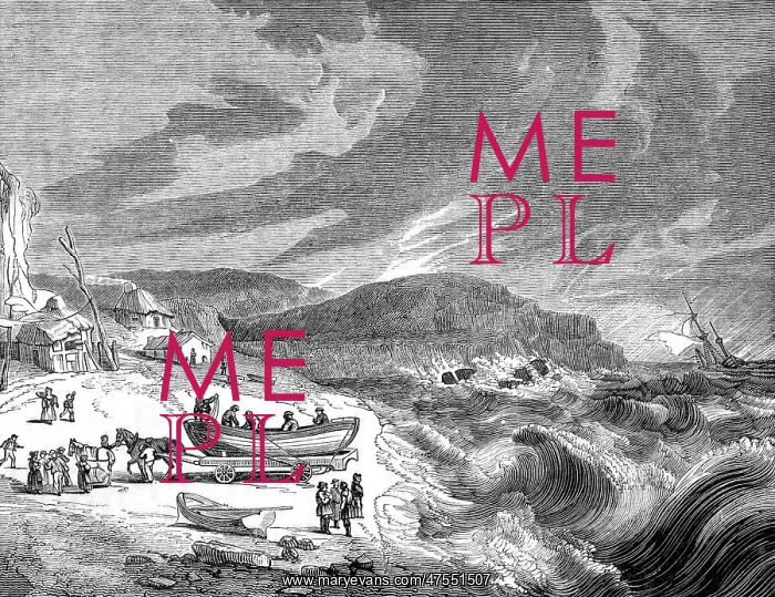  : Preparing to launch a lifeboat, 1830s