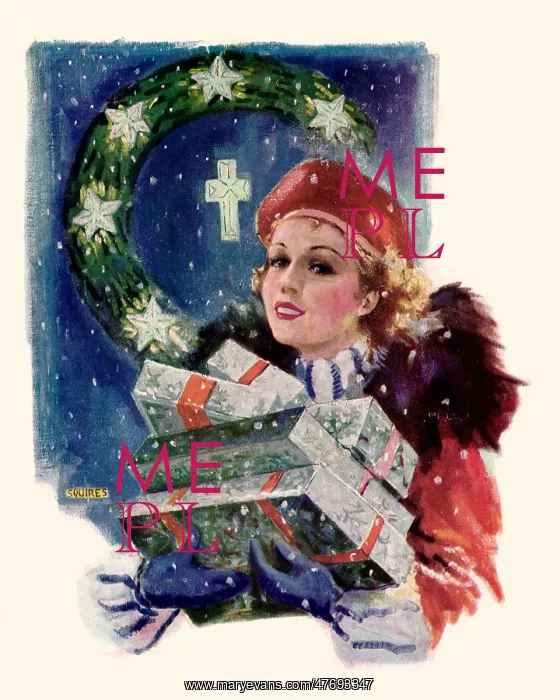 : Present-Laden Woman : Present-Laden Woman
