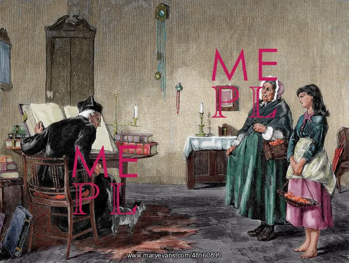 : Give of present for the priest. Engraving by H. Werdmuller : Give of present for the priest. Engraving by H. Werdmuller