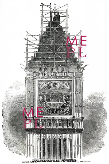 : Present state of Clock Tower, Westminster 1856 : Present state of Clock Tower, Westminster 1856