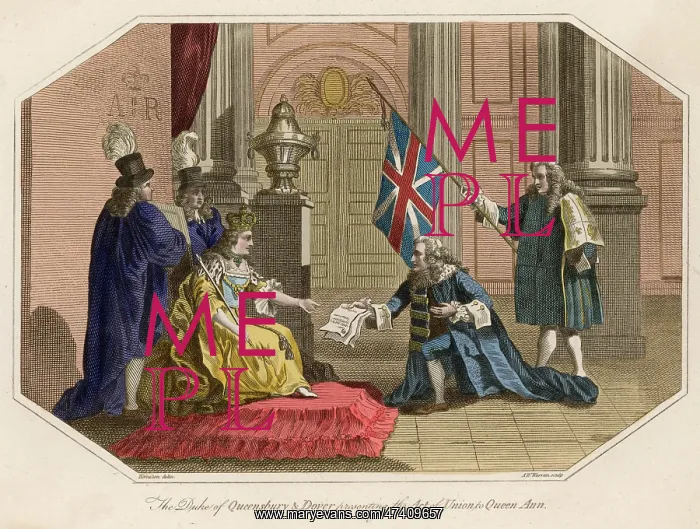 : Presentation of the Act of Union to Queen Anne - 1707 : Presentation of the Act of Union to Queen Anne - 1707