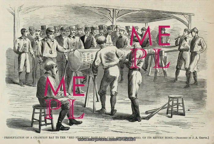 : Presentation of a champion bat to the Red Stocking base-ball : Presentation of a champion bat to the Red Stocking base-ball