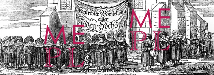 : Presentation of a Jewish wedding, around 1700 : Presentation of a Jewish wedding, around 1700