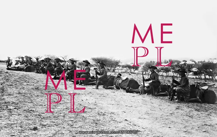 : Presentation of the police in Windhuk, 1909 : Presentation of the police in Windhuk, 1909