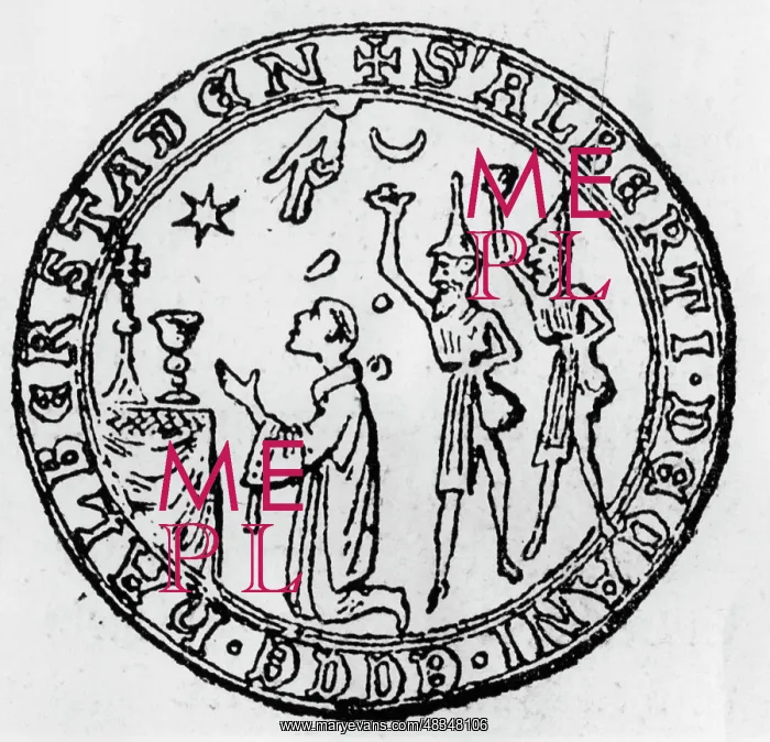 : Presentation of the stoning of St. Stephen by Jews on a seal : Presentation of the stoning of St. Stephen by Jews on a seal
