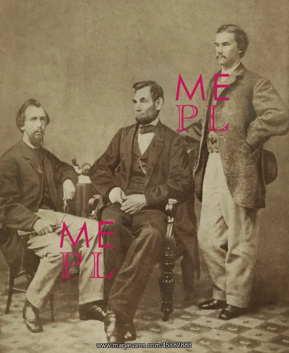 : President Abraham Lincoln with his young private : President Abraham Lincoln with his young private