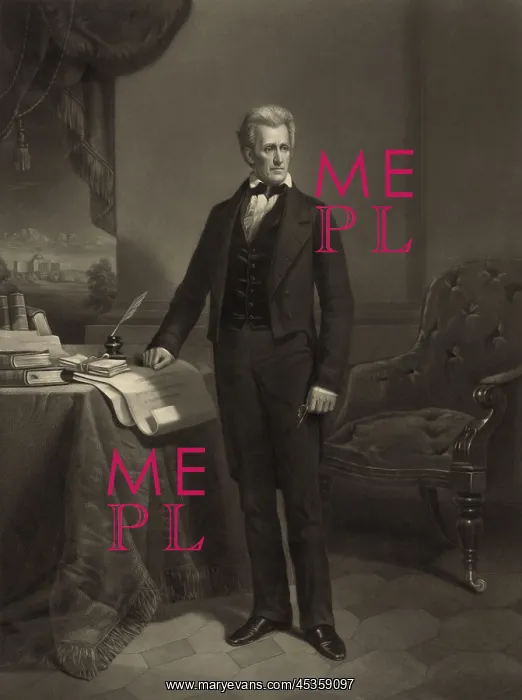 : President Andrew Jackson, in the White House with : President Andrew Jackson, in the White House with