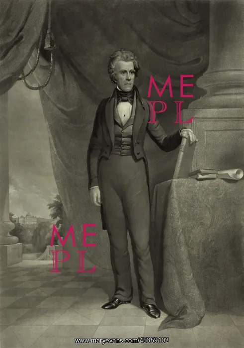 : President Andrew Jackson, in the White House with : President Andrew Jackson, in the White House with