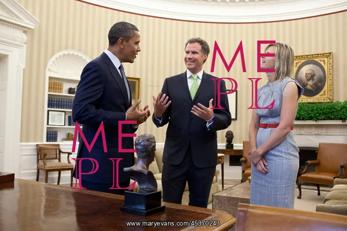 : President Barack Obama congratulates Will Ferrell : President Barack Obama congratulates Will Ferrell