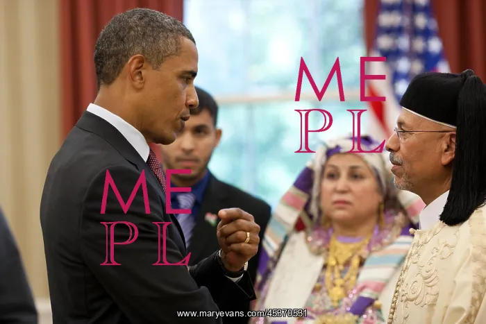 : President Barack Obama talks with Libyan Ambassador : President Barack Obama talks with Libyan Ambassador