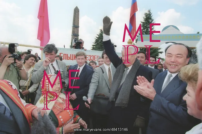 : President Boris Yeltsin in Bashkiria, 1996 : President Boris Yeltsin in Bashkiria, 1996