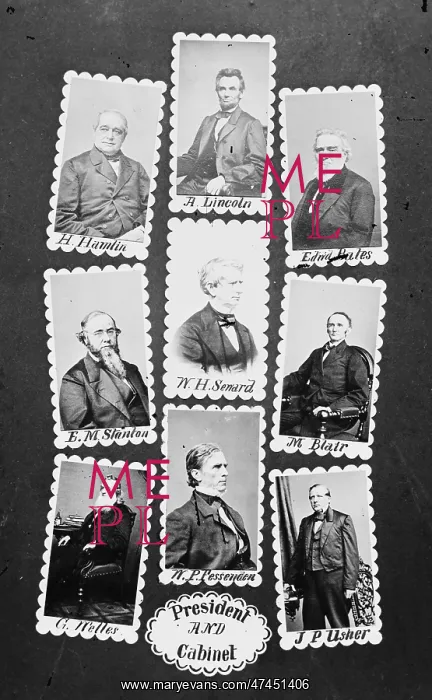 : President and Cabinet: H. Hamlin, A. Lincoln, Edw'd Bates, E : President and Cabinet: H. Hamlin, A. Lincoln, Edw'd Bates, E
