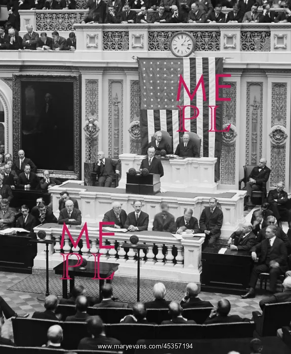 : President Calvin Coolidge delivering his first message : President Calvin Coolidge delivering his first message
