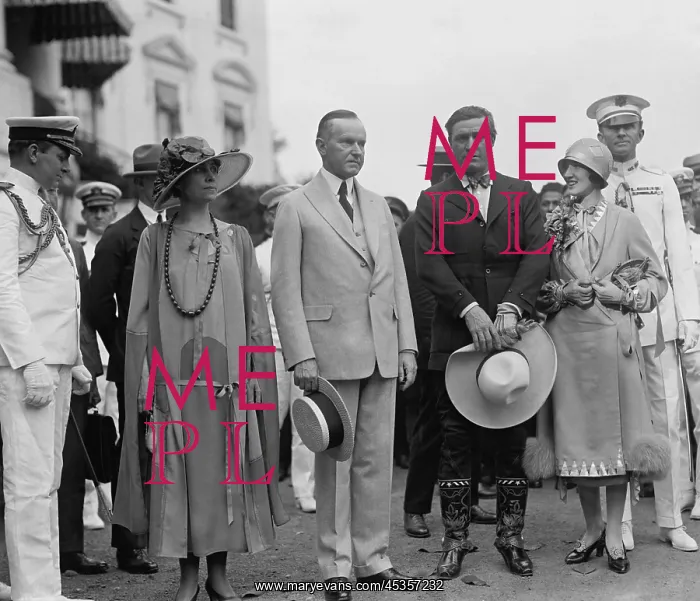 : President Calvin Coolidge and the First Lady with : President Calvin Coolidge and the First Lady with