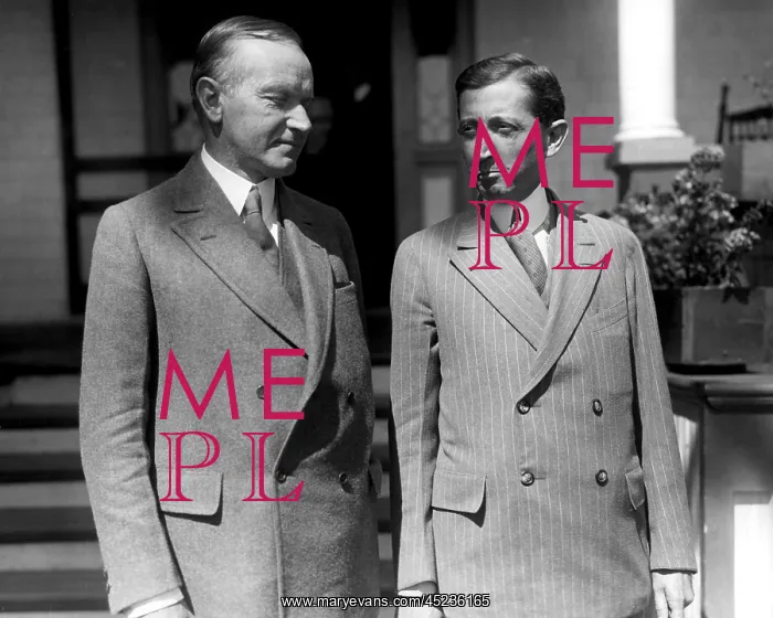 : President Calvin Coolidge, Will Hays, September, ? : President Calvin Coolidge, Will Hays, September, ?