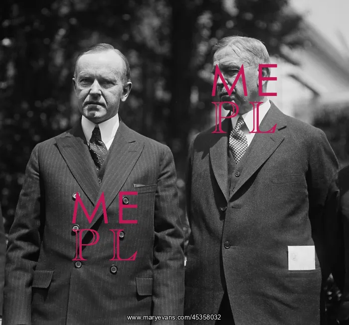  : President Calvin Coolidge with Hubert Work, Secretary