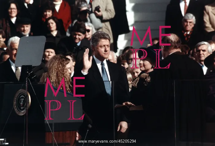 : President Bill Clinton takes the oath of ? : President Bill Clinton takes the oath of ?