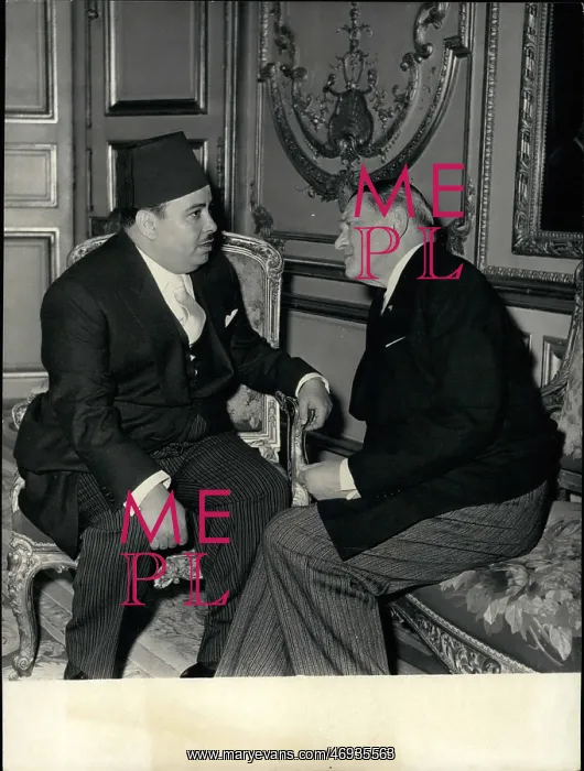 : President Coty and Mustapha Ben Halim of Libya : President Coty and Mustapha Ben Halim of Libya
