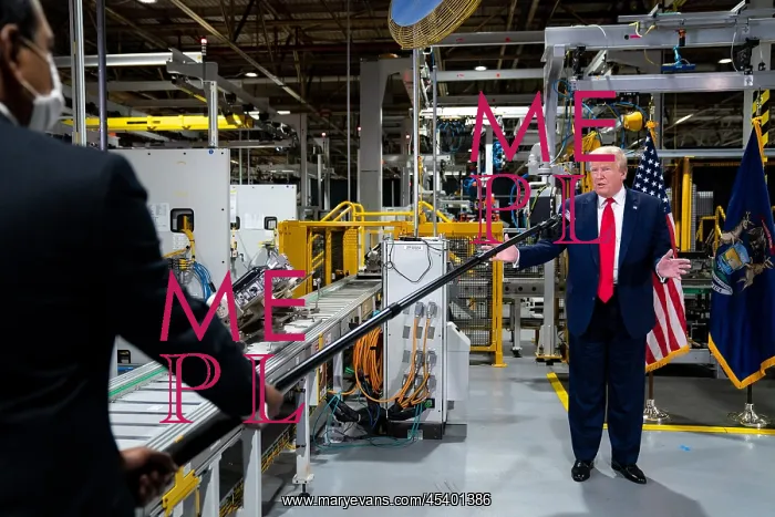 : President Donald Trump is interviewed at the Ford : President Donald Trump is interviewed at the Ford