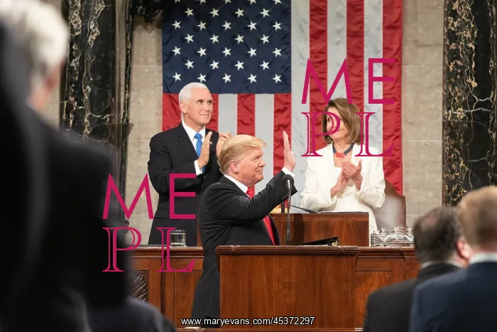 : President Donald Trump before his State of : President Donald Trump before his State of