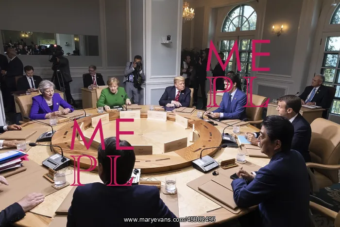 : President Donald Trump at a working session : President Donald Trump at a working session
