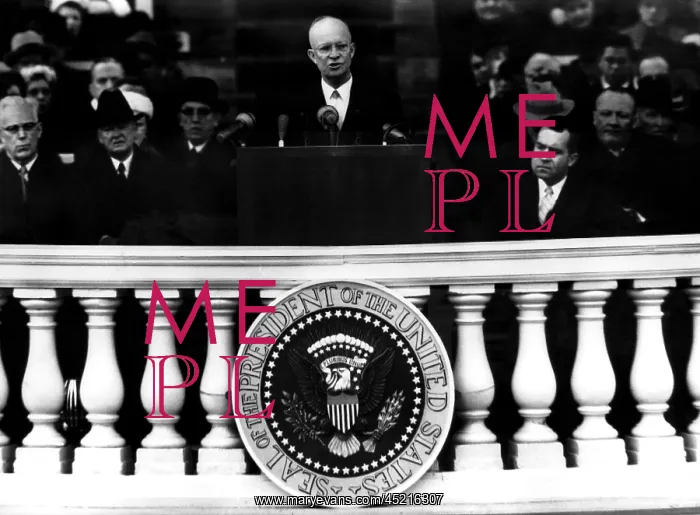 : President Dwight D. Eisenhower (c) delivers ? : President Dwight D. Eisenhower (c) delivers ?