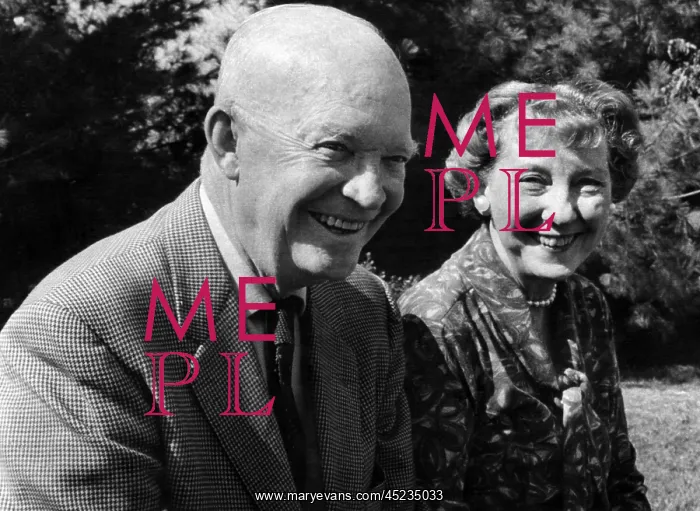 : President Dwight D. Eisenhower and his wife, ? : President Dwight D. Eisenhower and his wife, ?