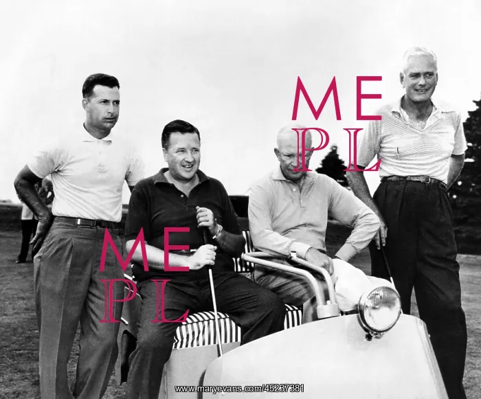 : President Dwight Eisenhower with his golfing ? : President Dwight Eisenhower with his golfing ?