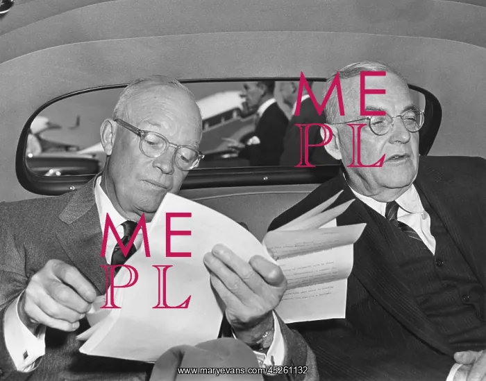: President Dwight Eisenhower and Secretary of State : President Dwight Eisenhower and Secretary of State