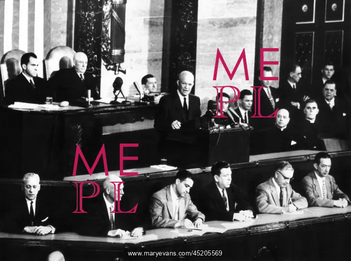 : President Eisenhower addressing a joint ? : President Eisenhower addressing a joint ?