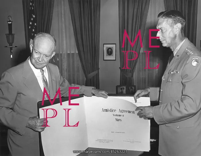 : President Eisenhower with General Mark Clark : President Eisenhower with General Mark Clark
