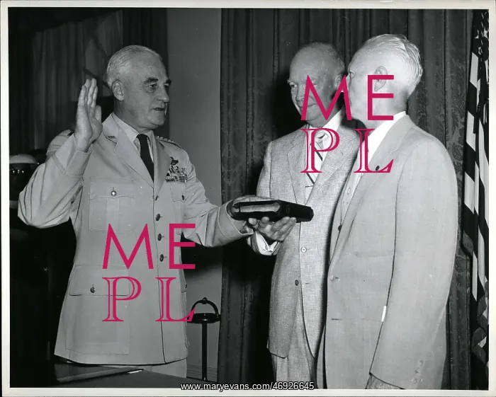 : President Eisenhower and General Nathan Twining : President Eisenhower and General Nathan Twining