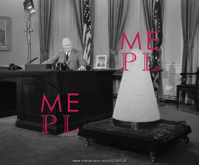 : President Eisenhower giving a television speech : President Eisenhower giving a television speech