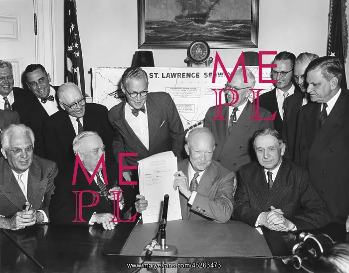 : President Eisenhower at signs the Saint Lawrence : President Eisenhower at signs the Saint Lawrence