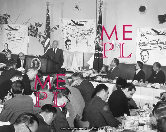 : President Eisenhower speaking at a Republican Campaign : President Eisenhower speaking at a Republican Campaign