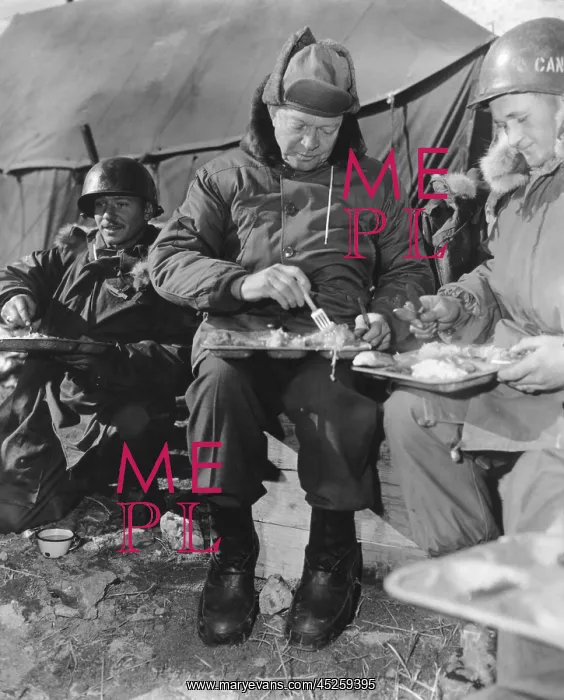 : President-elect Dwight Eisenhower eating with : President-elect Dwight Eisenhower eating with