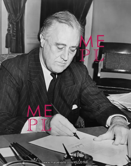 : President Franklin D. Roosevelt signing ? : President Franklin D. Roosevelt signing ?