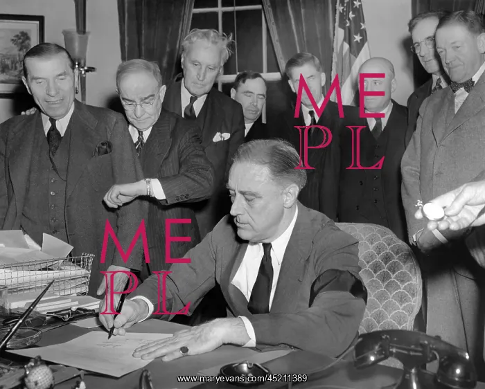 : President Franklin D. Roosevelt signs the ? : President Franklin D. Roosevelt signs the ?