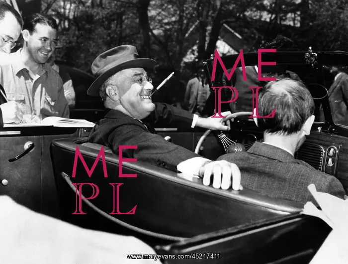 : President Franklin Roosevelt, debonair with ? : President Franklin Roosevelt, debonair with ?