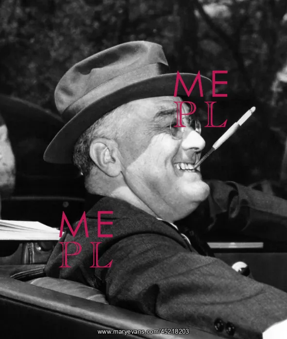 : President Franklin Roosevelt, debonair with ? : President Franklin Roosevelt, debonair with ?