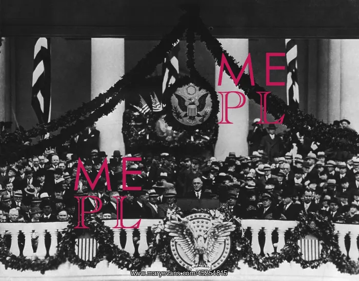 : President Franklin Roosevelt delivering his First : President Franklin Roosevelt delivering his First