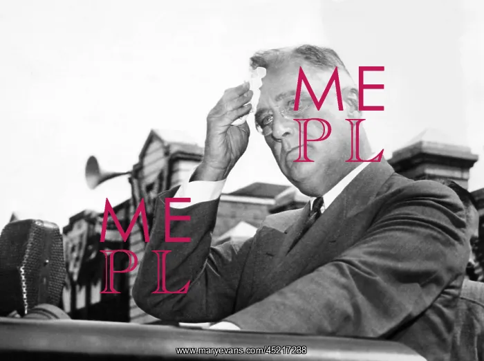 : President Franklin Roosevelt mopping his ? : President Franklin Roosevelt mopping his ?